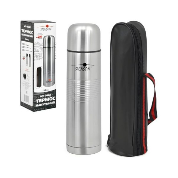 3839 Термос металевий з металевою колбою 0,75л, MT-0442