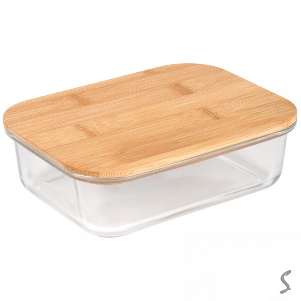 251159 Контейнер скло з бамбуковою кришкою "Rectangle" 1.4л R36331-L