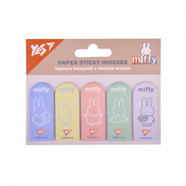 253679 Індекси паперові Yes "Miffy", 55*22мм, 100 шт (5x20)