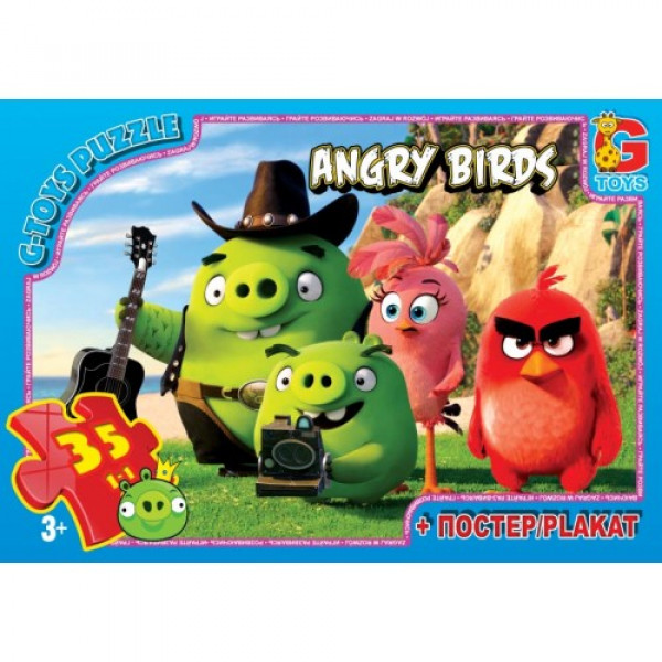 8279 B001028 Пазли ТМ "G-Toys" із серії "Angry Birds", 35 елементів