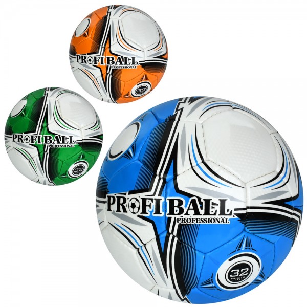 244307 М'яч футбольний 3000-50 розмір 4, Футзал, ПУ1,4мм, 32 панелі, ручна робота, 420-440 г, 3 кольори,кул