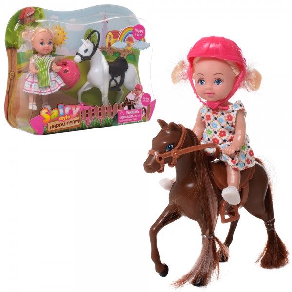 63043 Лялька DEFA 8390 кінь, шолом, 2 види, бліст., 24-17-5 см.
