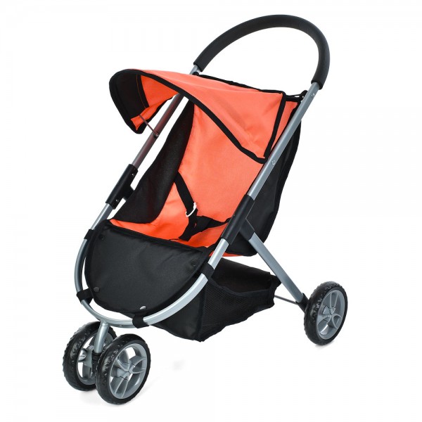 248083 ВізокFL9195-B для ляльки, прогулянкова, ремні безп,ручка EVA,корзина,мет, вкор-ці33-44-8см