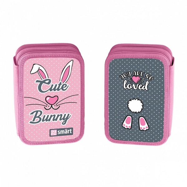 143487 Пенал твердий Smart подвійний HP-01 Bunny