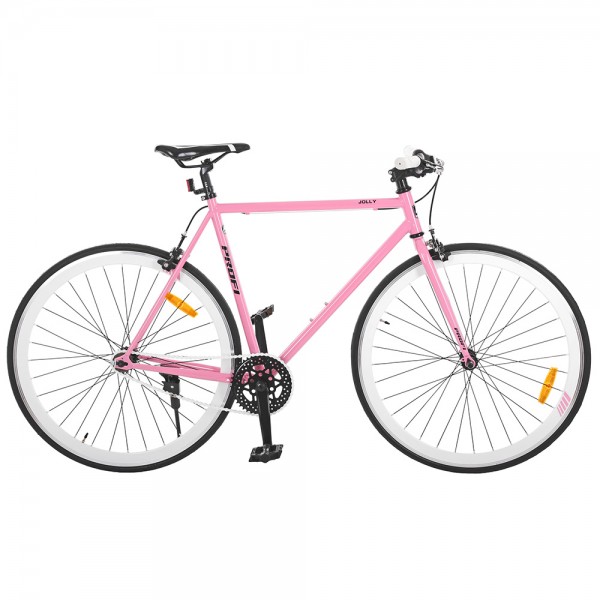 49451 Велосипед G56JOLLY S700C-4 28'' мет. рама, алюм. СB, трек. кол.700C*23C, подвійний обід, рожевий.