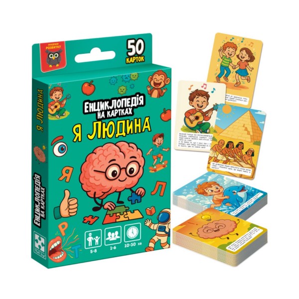 258940 Енциклопедія на картках Vladi Toys Я людина. VT6002-04