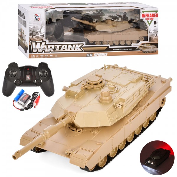 157371 Танк CX01A 2.4G, радіокер., 1:30, акум., USB, світло, кор., 52-18-14 см.