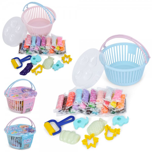 245282 Тісто для ліплення MK 5784 24 кольори, у стіках,аромат,формочки 6шт,інструмент/валик,2 види, у відрі