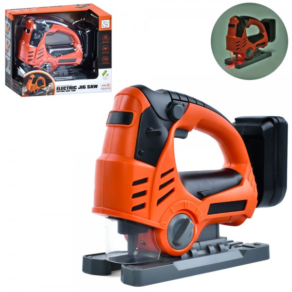 245723 Набір інструментів HB3299-18 електролобзик, 21см, світло, рухлива деталь,на бат,в кор,23,5-19-12,5см