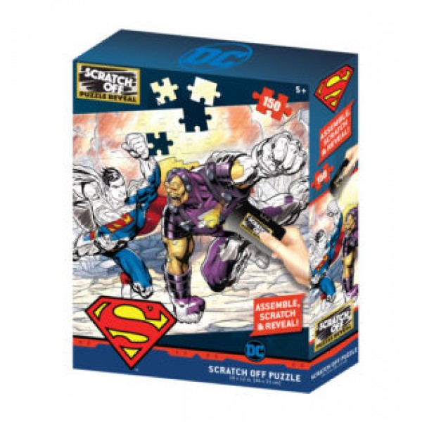 146557 Пазли 3D 33020 Superman, 46-31см., супергерой, злодій, 150дет., Scratch off, кор., 18-23-5см.