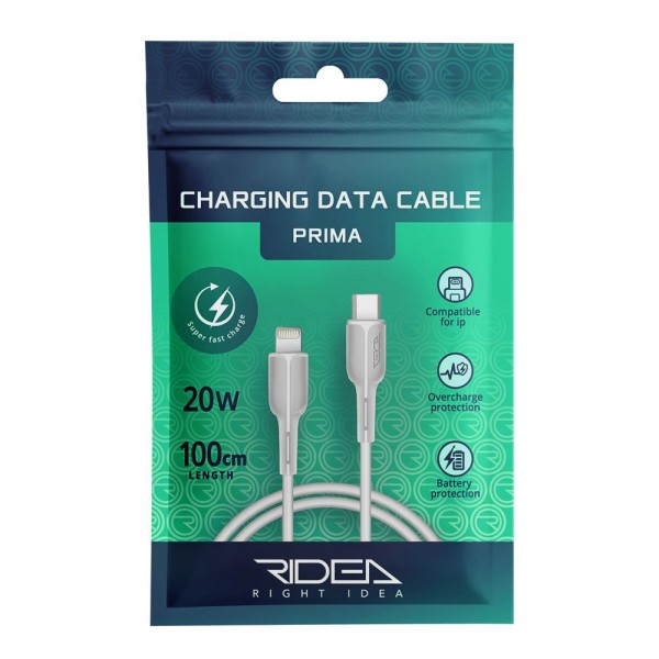 153640 Кабель USB Ridea RC-M231 Prima PD20W Type-C to Лайтнін (Білий)