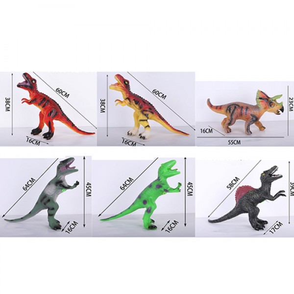 136975 Фігурка K747-2007-8-10-11-12-14 динозавр, 6 видів, муз., світло, бат., кул., 52-23-14 см.