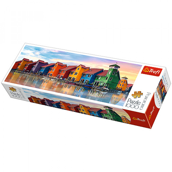12698 Дитячі іграшки головоломки-пазли з картону Puzzles - "1000 Panorama" - Groningen, Netherlands / Tref