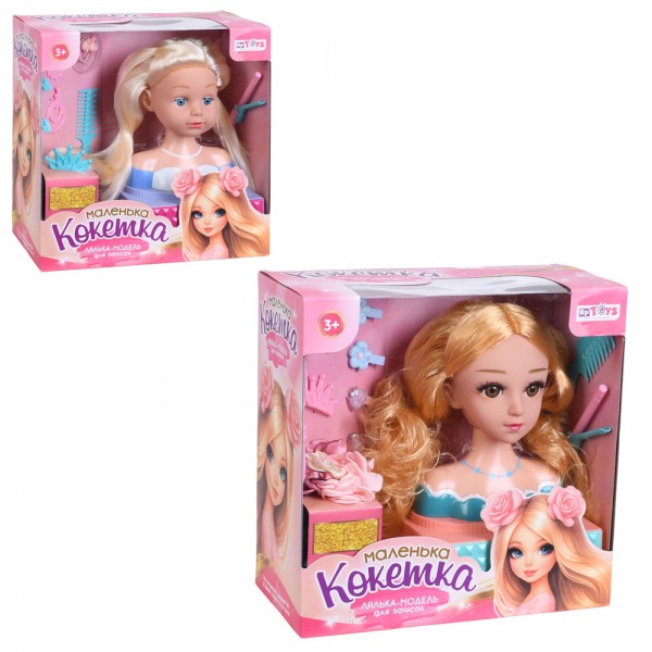 249269 Лялька голова для зачісок LK1715F-16С підставка з шухлядк,прикраси.заколки,сережки.плойка.греб.кор.