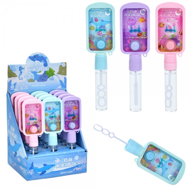 218542 Мильні бульбашки 6658-29 2в1 (меч, водяна гра), 12 шт. (3 види) в диспл., 20-23,5-18 см.