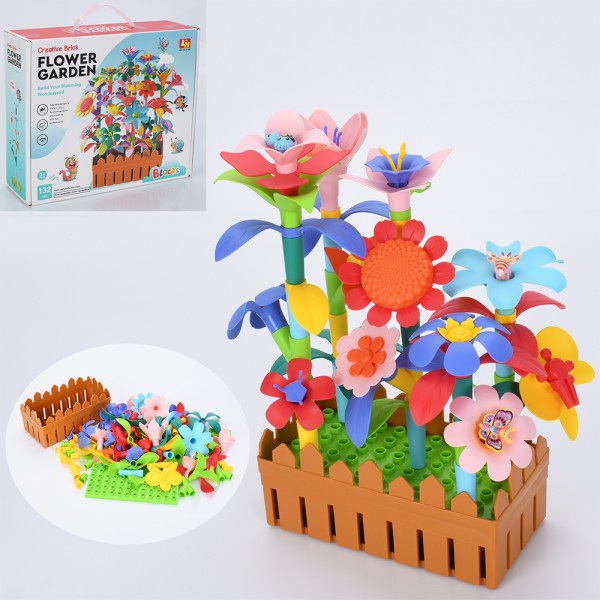 246530 Конструктор 9036 квітковий сад, клумба, комахи,132дет,кор,, 32,5-27,5-10,5см