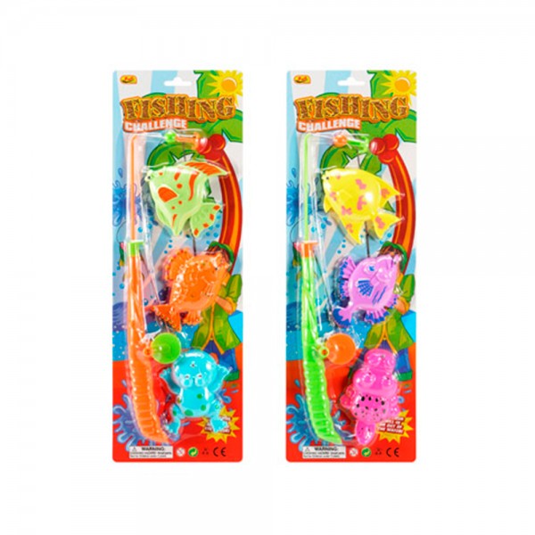 248970 Риболовля 2219K магнітна, вудка 1шт, морські мешканці 3шт, 2 види, лист, 14-43,5-3 см.