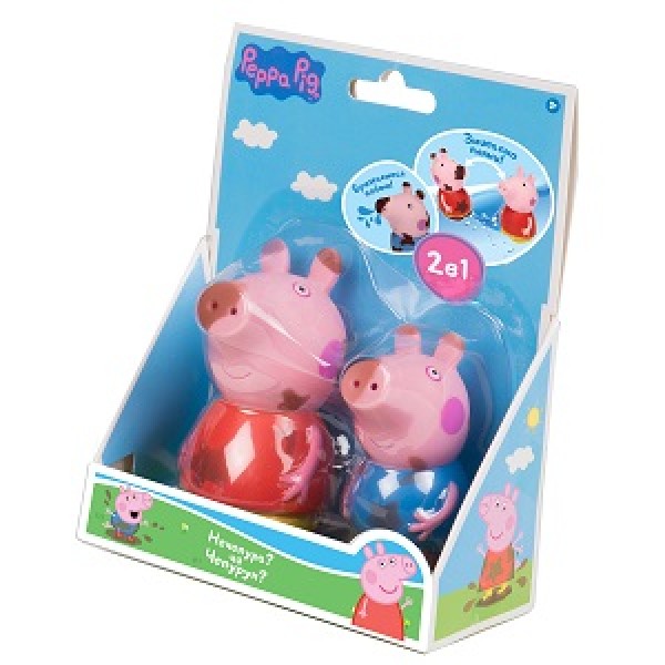 144116 Іграшки для ванни, що змінюють колір "Пеппа та Джордж". Ігровий набір TM "Peppa Pig"