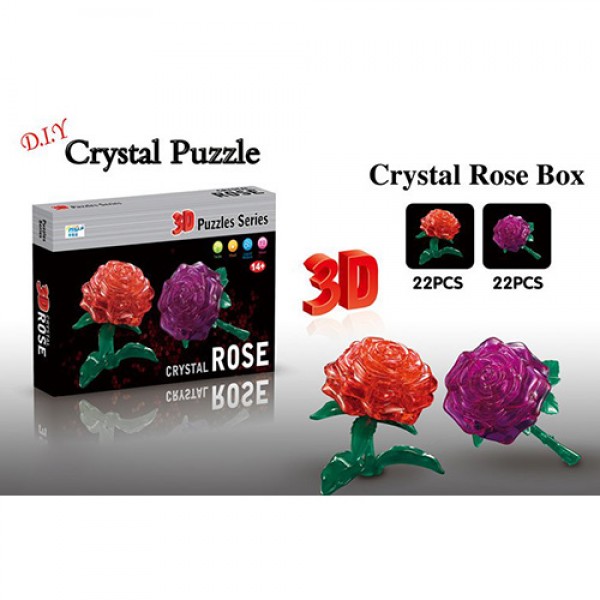 102400 Пазли 3D 29027-28-1 троянда, 22 дет., 2 кольори, кор., 24-16-3,5 см.