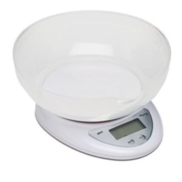 128636 Ваги кухонні електронні 0~5кг 18*19*8см R88494