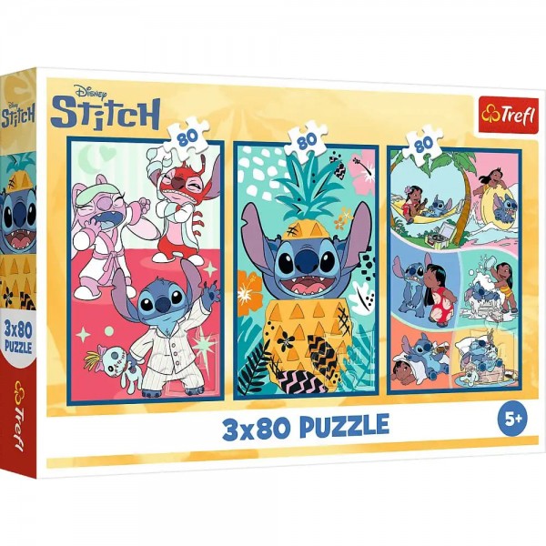 223097 48859 Trefl Пазли "3x80" Lilo&Stitch Світ Cтіча