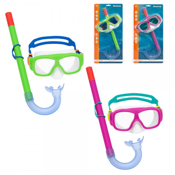 247843 BWНабір для плавання 24035маска з трубкою,ударом.полікарб.лін.зУФ-зах.пок.від 7 років