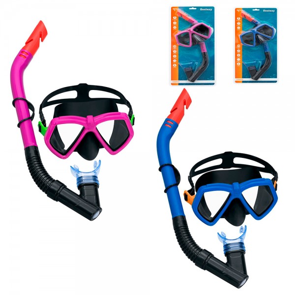 247844 BW Набір для плавання 24070 маска для плавання з труб,удар.полік.лінза із УФзах.клап.скид води