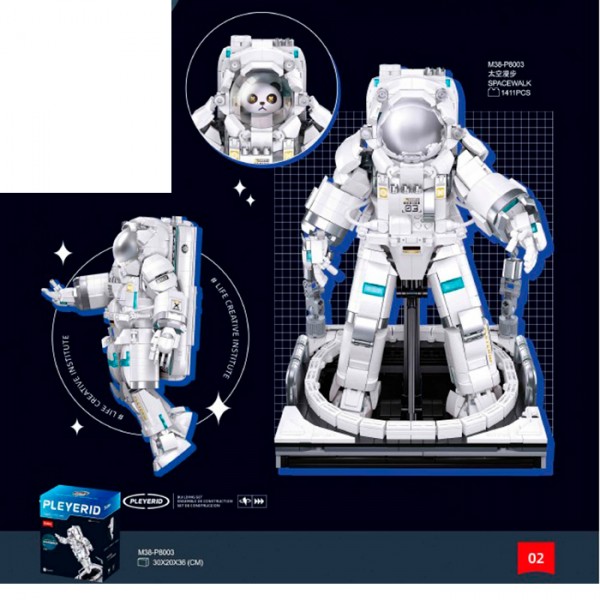 171865 Конструктор SLUBAN M38-P8003 "Pleyerid": Космонавт, 1411 дет. 