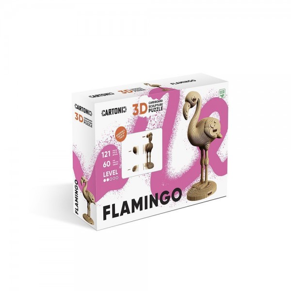 192603 Картонний конструктор "Cartonic 3D Puzzle FLAMINGO"