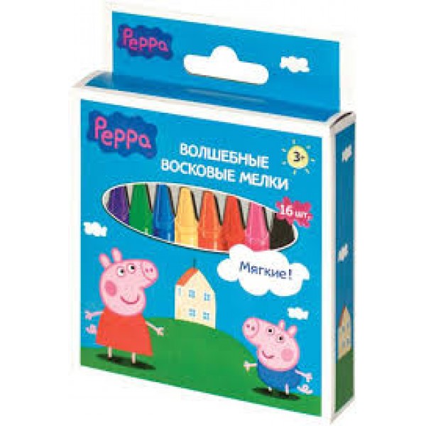 173634 Крейди воскові " ПЕППА", 16 штук,11mm*9cm ТМ Peppa Pig