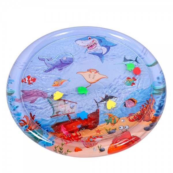 249155 Килимок для немовляти INT 0039 99-98см, надувний килимок,водяний килимок,морські мешканці,21-20-2см