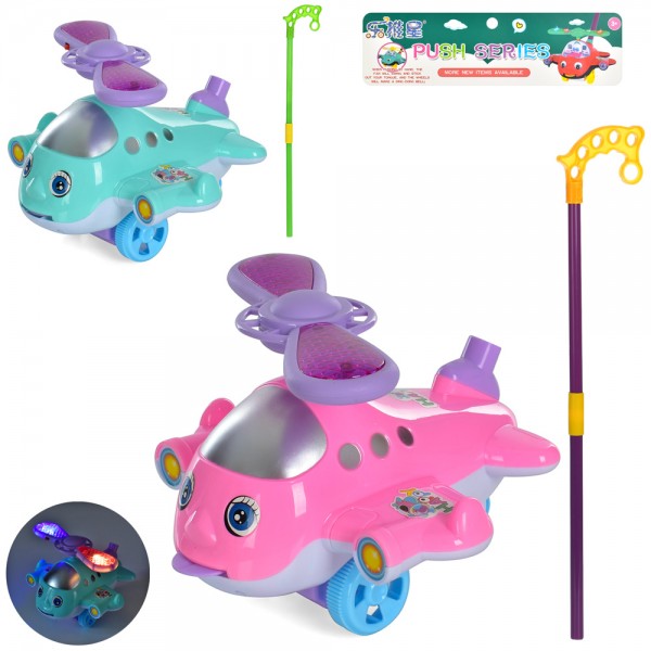 142447 Каталка 198-12A на палиці, гелікоптер, оберт. гвинт, 2 види, муз., світло, кул., 22-35-8 см. 