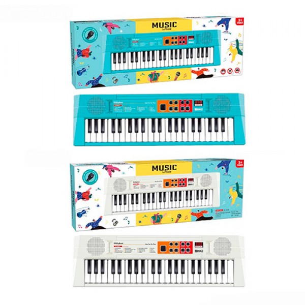 156694 Синтезатор BX-1683-1683B 44 клавіши, демо, мікрофон, запис, 2 кольори, бат., кор., 55,5-19,5-8 см.