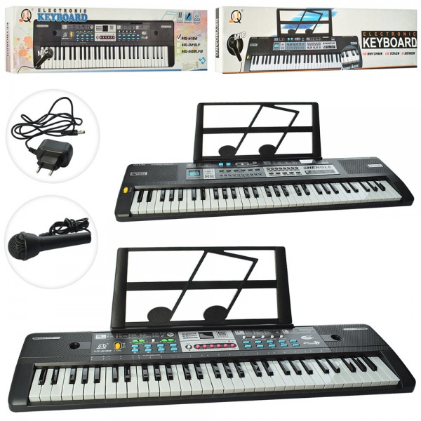 67047 Синтезатор MQ6180-82 61 клавіша, мікрофон, запис, демо, 16 тонів, 2 види, від мережі, кор.,78-20-7см