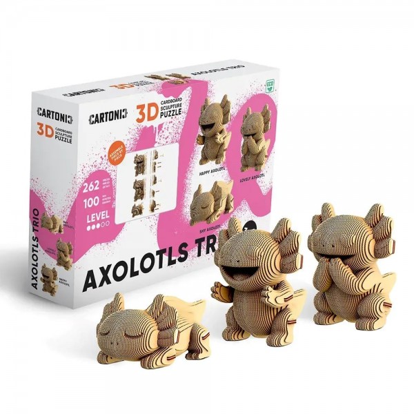 241771 Картонний конструктор "Cartonic 3D Puzzle AXOLOTLS TRIO"