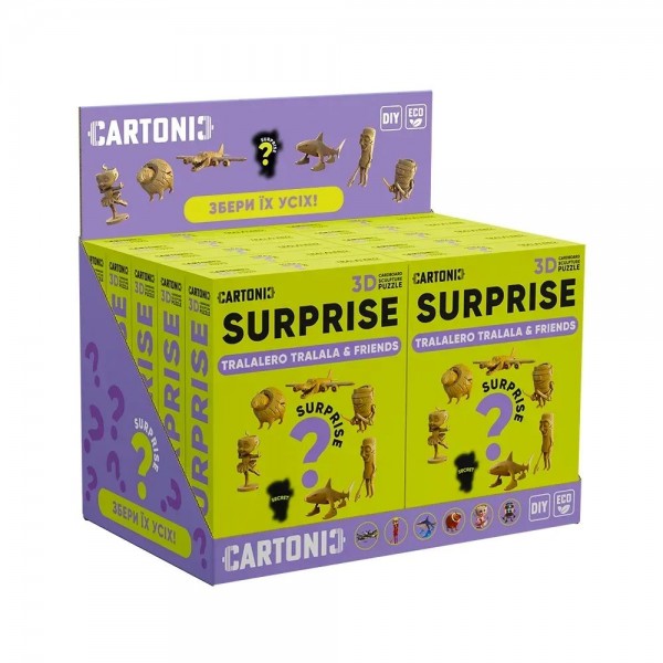 242557 Картонний конструктор "Cartonic 3D Puzzle SURPRISE TRALALERO TRALALA & FRIENDS"