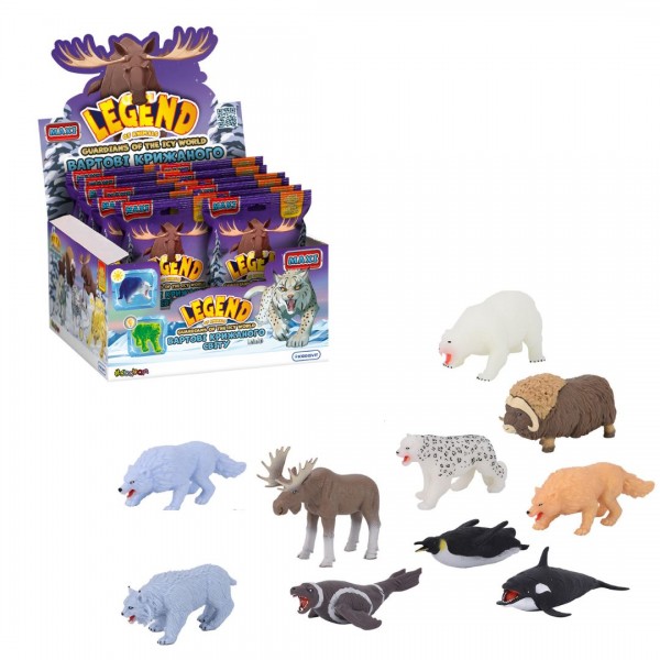245240 Стретч-іграшка у вигляді тварини серії LEGEND OF ANIMALS МАКСІ - ВАРТОВІ КРИЖАНОГО СВІТУ (в дисп.)