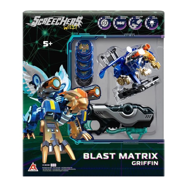 244592 Ігровий набір SCREECHERS WILD! S5 L2 – ГРІФІН (запускач-бластер, машинка-трансформер L2)