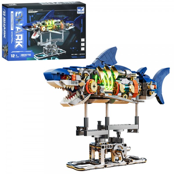 245176 Конструктор 13054 акула, світло, 687дет., бат.(табл), кор., 32-24-8 см.