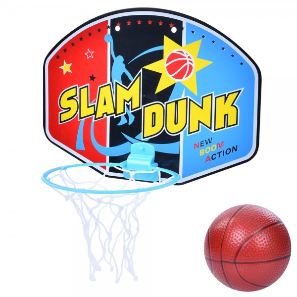 223869 Баскетбольне кільце MR 1128 щит пласт., кільце пласт., сітка, м'яч, голка, кул., 35,5-33-4 см.