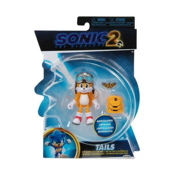 182466 Ігрова фігурка з артикуляцією SONIC THE HEDGEHOG 2 W2 - ТЕЙЛЗ (10 cm, з аксес.)