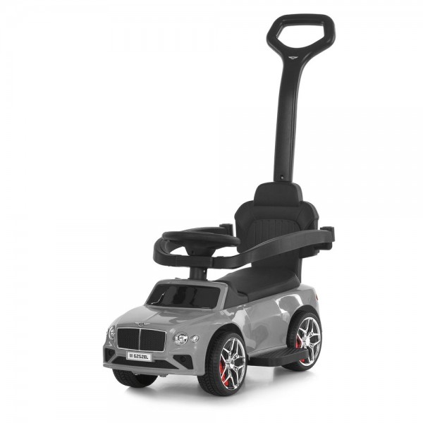 244683 Каталка-толокар M 6252EL-11 бат.ручка, муз, світло, шкіра, підсклянник, MP3, USB, BLUETOOTH, сірий