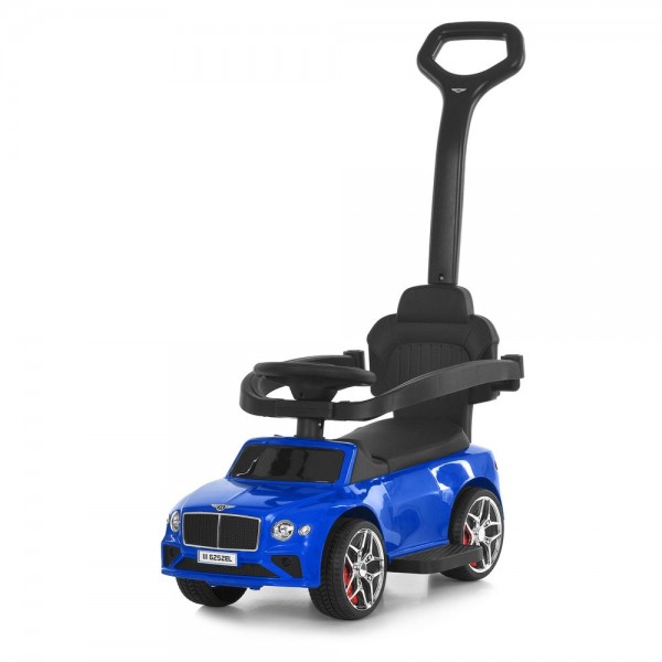 244685 Каталка-толокар M 6252EL-4 (1шт) бат.ручка, муз, світло, шкіра, підсклянник, MP3, USB, BLUETOOTH, синій