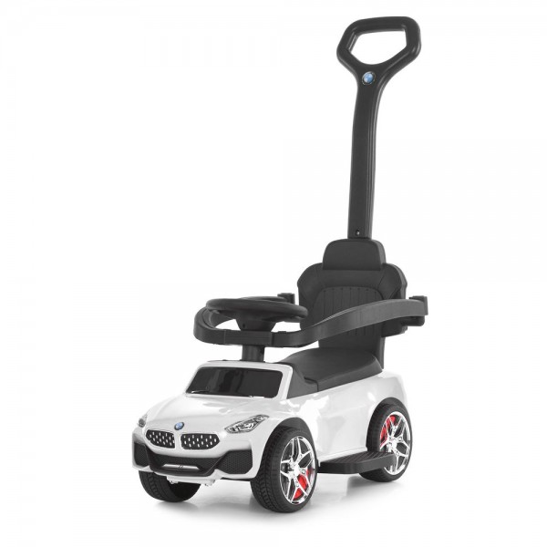 244686 Каталка-толокар M 6253EL-1 бат.ручка, муз, світло, шкіра, підсклянник, MP3, USB, BLUETOOTH, білий