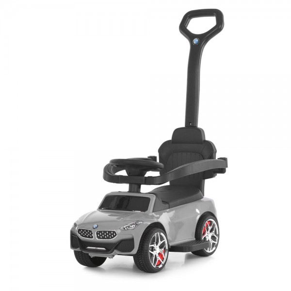 244687 Каталка-толокар M 6253EL-11 бат.ручка, муз, світло, шкіра, підсклянник, MP3, USB, BLUETOOTH, сірий