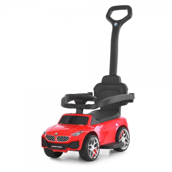 244688 Каталка-толокар M 6253EL-3 бат.ручка, муз, світло, шкіра, підсклянник, MP3, USB, BLUETOOTH, червиний