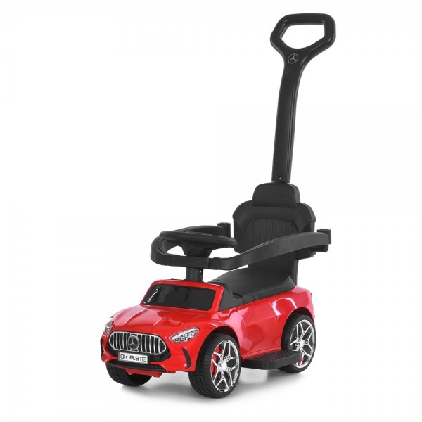 244693 Каталка-толокар M 6255EL-3 бат.ручка, муз, світло, шкіра, підсклянник, MP3, USB, BLUETOOTH, червоний