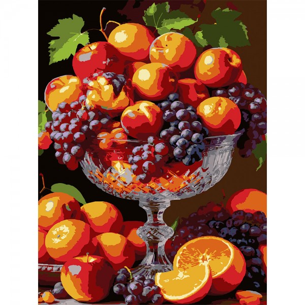 247694 Картина за номерами Strateg Фруктова палітра 30Х40 (SS-1282)