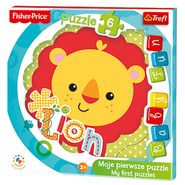 12688 Дитячі іграшки головоломки-пазли з картону Puzzles - "Baby Fun" -Lion cub / Mattel Fisher Price