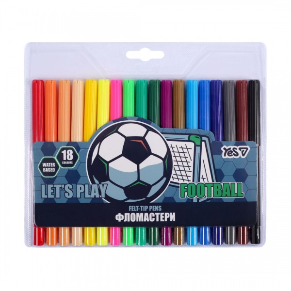 259606 Фломастери Yes 18 кольорів "Football"